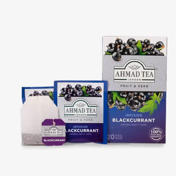 Ahmad Tea Blackcurrant Infusion 20 Foil Teabags - Image 2