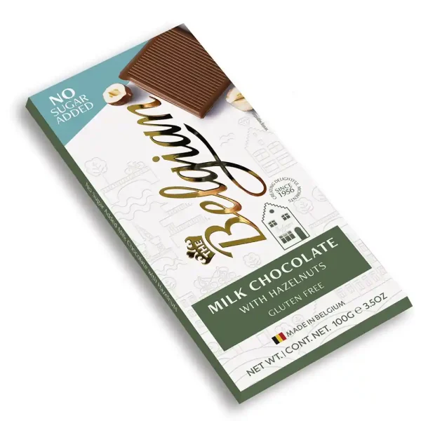 Belgian Milk Hazelnut Chocolate Bar 100g