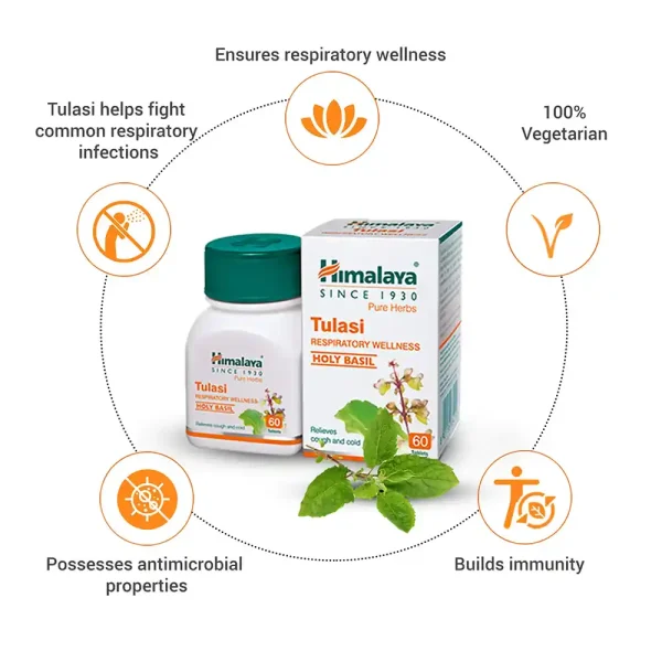 Himalaya Tulasi 60 Tablets - Image 2