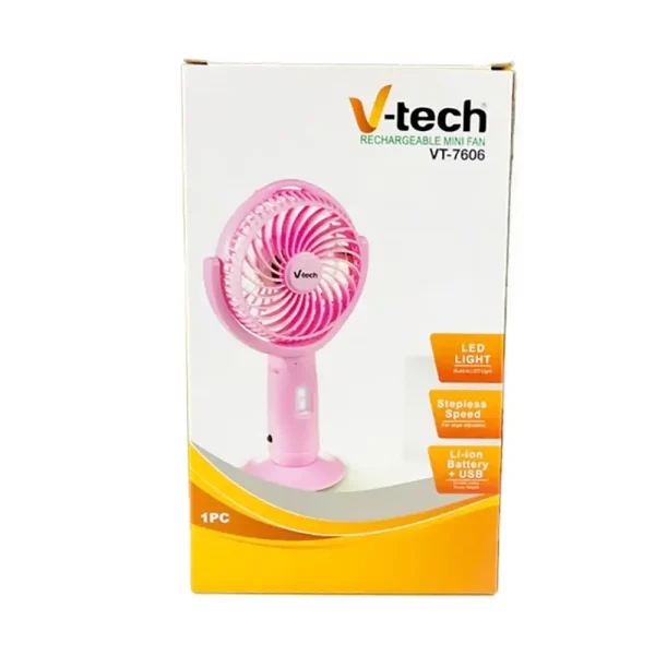 V-Tech Rechargable High Speed Mini Fan - Image 3