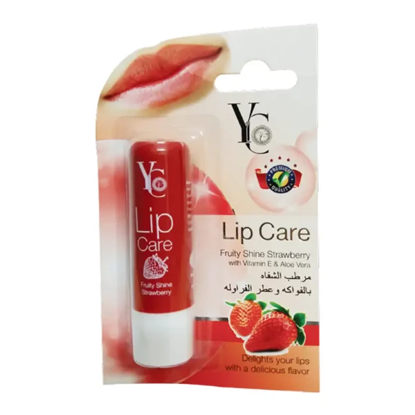 YC Fruity Shine Strawberry Lip Care With Vitamin E & Aloe Vera