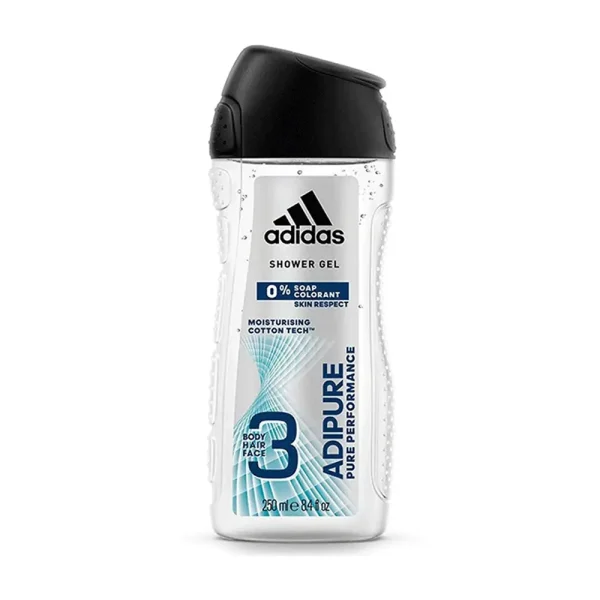 Adidas Adipure Body Hair Face 3in1 Shower Gel 250ml