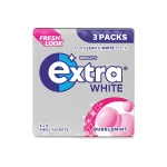 Extra White Bubblemint Chewing Gum 3X9 Pcs