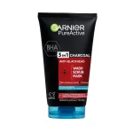 Garnier Pure Active 3in1 Charcoal Wash Scrub Mask 150ml