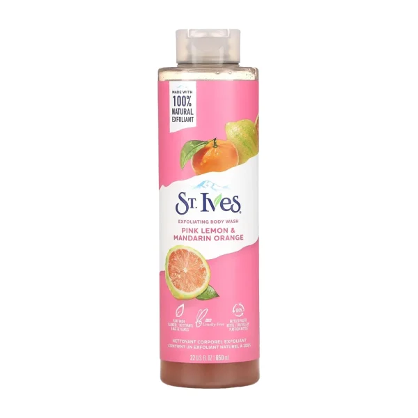 St. Ives Exfoliating Body Wash Pink Lemon & Mandarin Orange 650ml