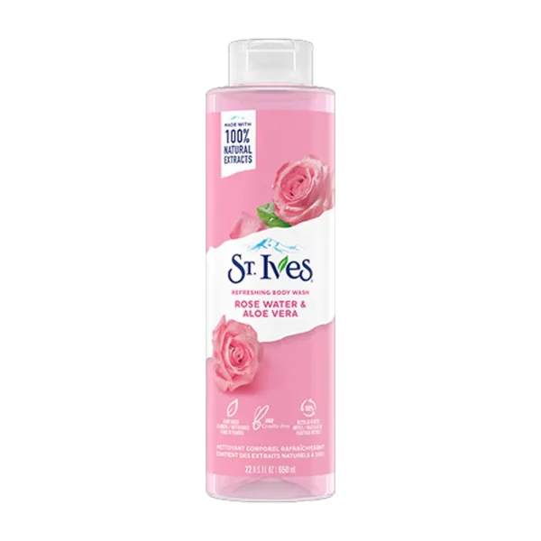 St. Ives Refreshing Body Wash Rose Water & Aloe Vera 650ml