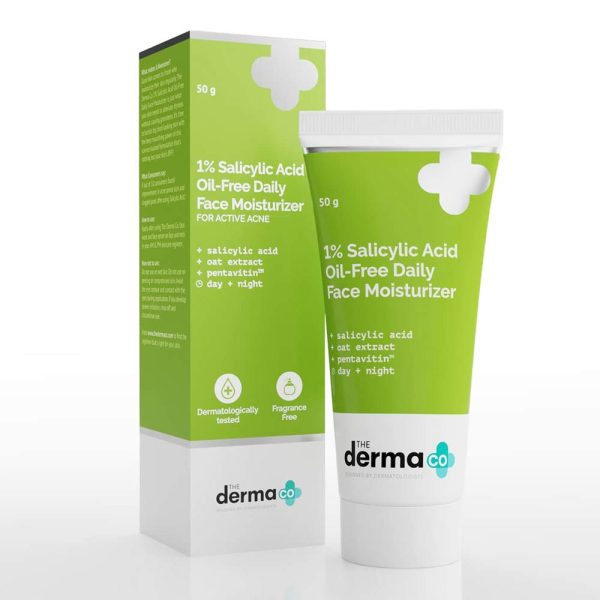 The Derma Co 1% Salicylic Acid Oil-Free Face Moisturizer for Active Acne