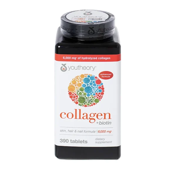 Youtheory Collagen Biotin 6000mg 390 Tablets